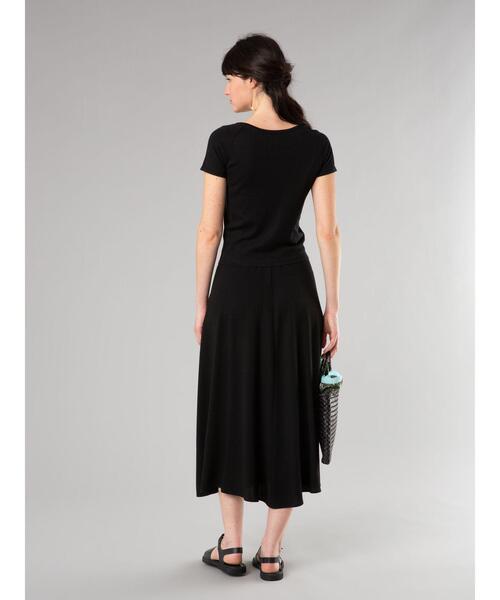 agnes b.（アニエスベー）の「U700 JUPE ロングスカート（スカート・レディース・ブラック・1/2/3）」の6枚目の写真