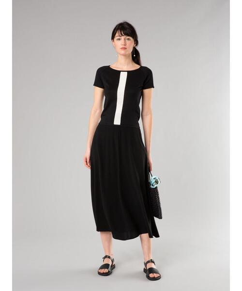 agnes b.（アニエスベー）の「U700 JUPE ロングスカート（スカート・レディース・ブラック・1/2/3）」の9枚目の写真