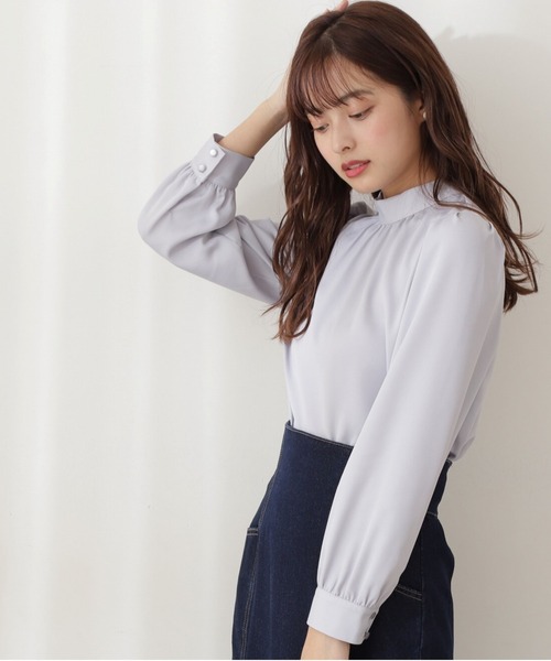 PROPORTION BODY DRESSING（プロポーションボディドレッシング）の「バックリボンブラウス / 1212110101（シャツ/ブラウス・レディース・オフホワイト/ブルー/グレー・MEDIUM/SMALL）」の3枚目の写真