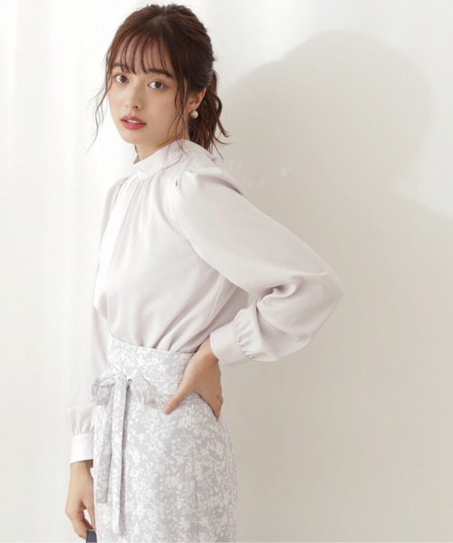 PROPORTION BODY DRESSING（プロポーションボディドレッシング）の「バックリボンブラウス / 1212110101（シャツ/ブラウス・レディース・オフホワイト/ブルー/グレー・MEDIUM/SMALL）」の4枚目の写真