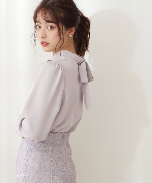 PROPORTION BODY DRESSING（プロポーションボディドレッシング）の「バックリボンブラウス / 1212110101（シャツ/ブラウス・レディース・オフホワイト/ブルー/グレー・MEDIUM/SMALL）」の7枚目の写真