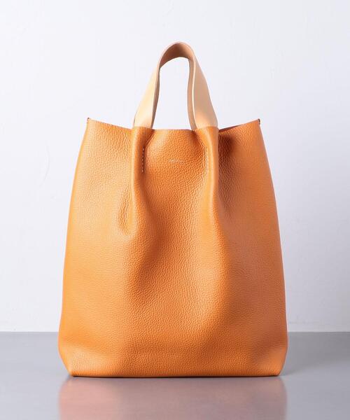 美品 エンダースキーマ ピアノ バッグ レザー トート ミディアム オレンジ piano bag medium | Hender Scheme (Women