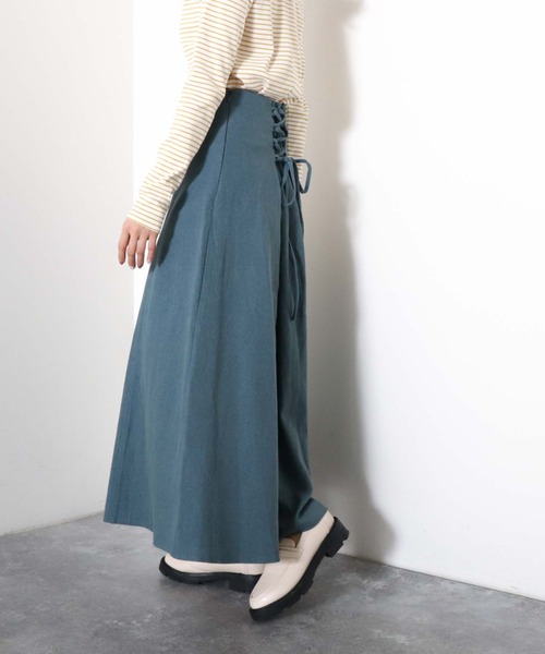 archives(アルシーヴ)の「デニムバックレースアップスカート(デニムスカート・レディース・アイボリー/ブラック/ロイヤルブルー・MEDIUM)」の10枚目の写真