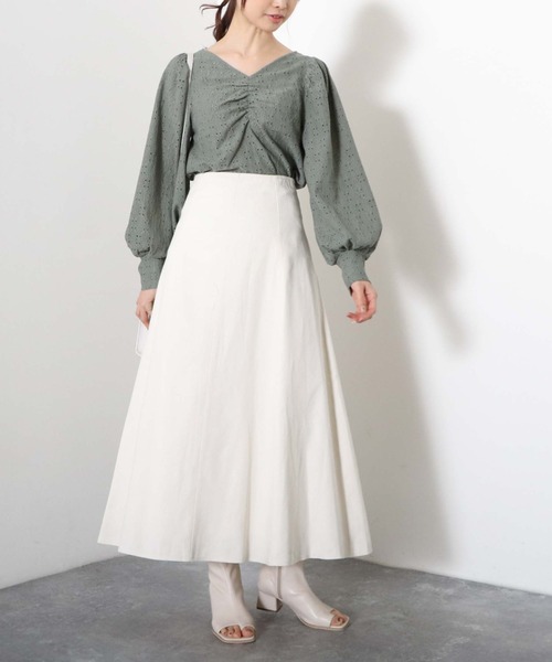 archives(アルシーヴ)の「デニムバックレースアップスカート(デニムスカート・レディース・アイボリー/ブラック/ロイヤルブルー・MEDIUM)」の5枚目の写真