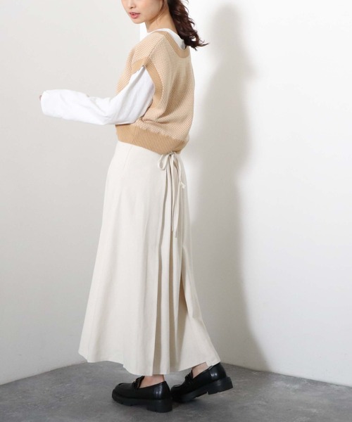 archives(アルシーヴ)の「デニムバックレースアップスカート(デニムスカート・レディース・アイボリー/ブラック/ロイヤルブルー・MEDIUM)」の14枚目の写真