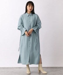 LOWRYS FARM | オックスソデフリルシャツワンピース　262582(ワンピース)