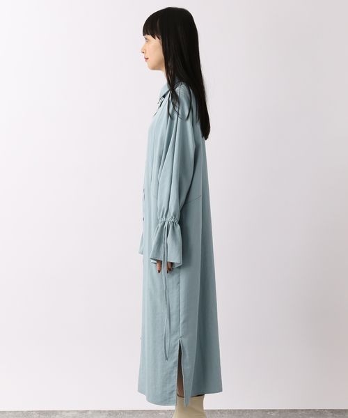 LOWRYS FARM（ローリーズファーム）の「オックスソデフリルシャツワンピース　262582（ワンピース・レディース・チャコールグレー/ベージュ/ブルー・FREE）」の9枚目の写真