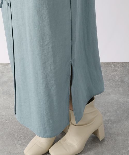 LOWRYS FARM（ローリーズファーム）の「オックスソデフリルシャツワンピース　262582（ワンピース・レディース・チャコールグレー/ベージュ/ブルー・FREE）」の15枚目の写真