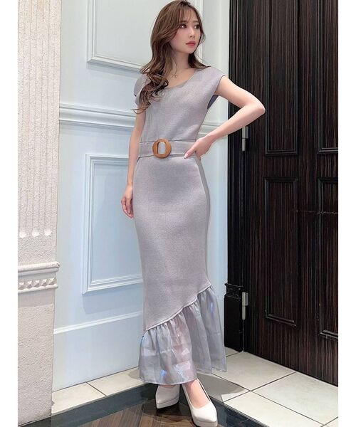 RESEXXY（リゼクシー）の「裾シアーマーメイドワンピース（ワンピース・レディース・ブラック/ブルー/アイボリー・FREE）」の4枚目の写真