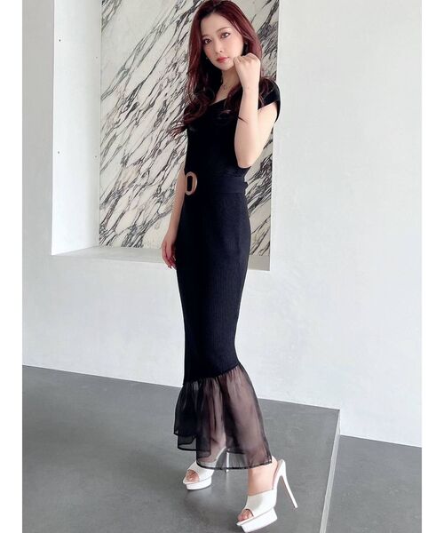 RESEXXY（リゼクシー）の「裾シアーマーメイドワンピース（ワンピース・レディース・ブラック/ブルー/アイボリー・FREE）」の14枚目の写真