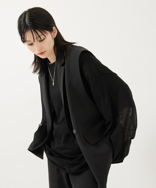 re_k by JUNRED(レクバイジュンレッド)の「【 re_k by JUNRed 】リファインTRジレ(ベスト・メンズ・グレー/ブラック/オフホワイト・M/S/L)」の7枚目の写真