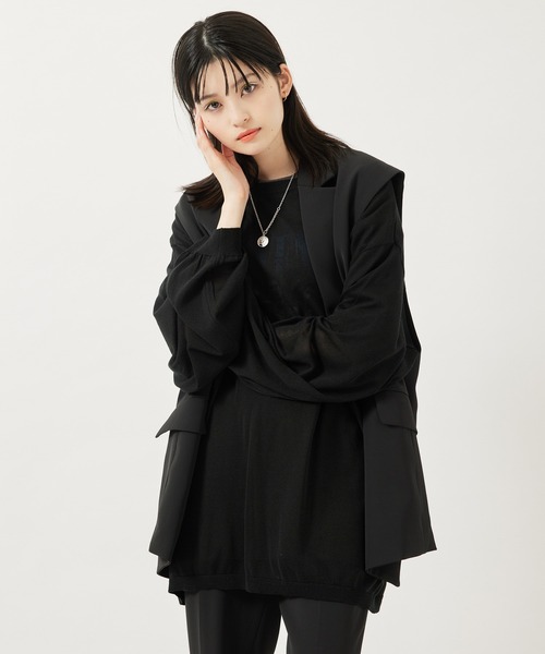 re_k by JUNRED(レクバイジュンレッド)の「【 re_k by JUNRed 】リファインTRジレ(ベスト・メンズ・グレー/ブラック/オフホワイト・M/S/L)」の8枚目の写真