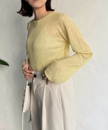 CAPRICIEUX LE'MAGE | シアーリブプルオーバー(ニット/セーター)