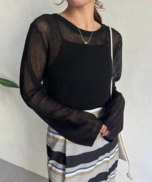 CAPRICIEUX LE'MAGE | シアーリブプルオーバー(ニット/セーター)