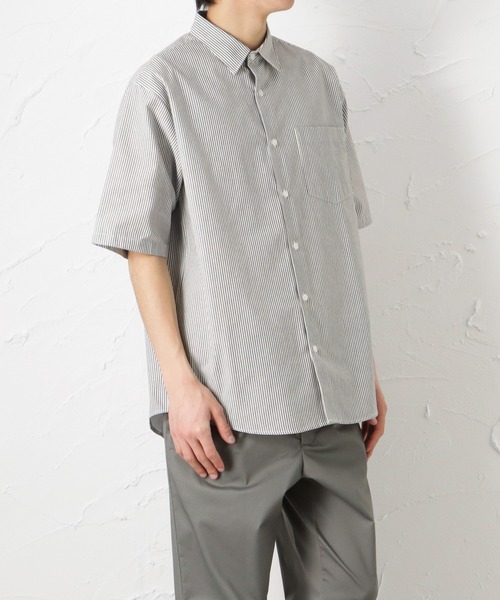Mac-House(マックハウス)の「ORGABITS オーガビッツ ストライプレギュラーシャツ(シャツ/ブラウス・メンズ・グレー/ブルー・L/S/XL/M)」の4枚目の写真