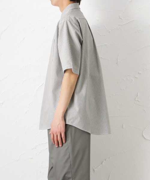 Mac-House(マックハウス)の「ORGABITS オーガビッツ ストライプレギュラーシャツ(シャツ/ブラウス・メンズ・グレー/ブルー・L/S/XL/M)」の5枚目の写真