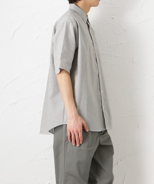 Mac-House(マックハウス)の「ORGABITS オーガビッツ ストライプレギュラーシャツ(シャツ/ブラウス・メンズ・グレー/ブルー・L/S/XL/M)」の6枚目の写真