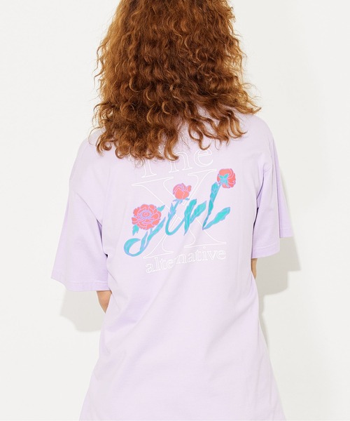 エックスガール X-girl GLOW LOGO S/S TEE グローイング ロゴ バックプリント 半袖 Tシャツ レディース ストリート ブランド 新品 正規品 X-girl エックスガール GLOW LOGO S/S TEE グローイング ロゴ