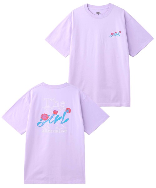 X-girl（エックスガール）の「BOTANICAL LOGO S/S TEE/バラ