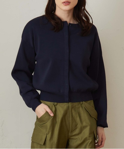 OUVRAGE CLASSE(ウヴラージュクラス)の「比翼カーディガン(カーディガン/ボレロ・レディース・オフホワイト/ライトグレー/ブラック/ネイビー/ピンク/ライム・FREE)」の5枚目の写真