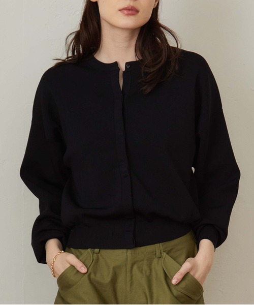 OUVRAGE CLASSE(ウヴラージュクラス)の「比翼カーディガン(カーディガン/ボレロ・レディース・オフホワイト/ライトグレー/ブラック/ネイビー/ピンク/ライム・FREE)」の1枚目の写真