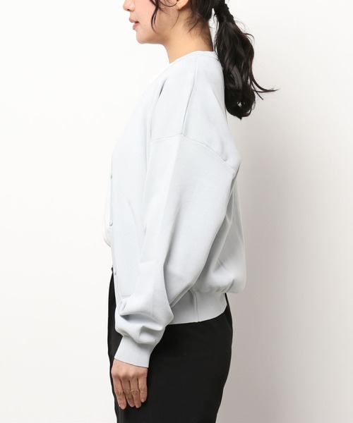 OUVRAGE CLASSE(ウヴラージュクラス)の「比翼カーディガン(カーディガン/ボレロ・レディース・オフホワイト/ライトグレー/ブラック/ネイビー/ピンク/ライム・FREE)」の9枚目の写真