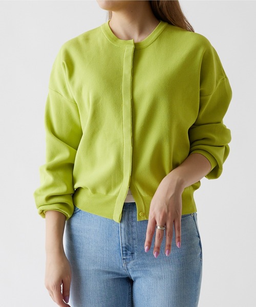 OUVRAGE CLASSE(ウヴラージュクラス)の「比翼カーディガン(カーディガン/ボレロ・レディース・オフホワイト/ライトグレー/ブラック/ネイビー/ピンク/ライム・FREE)」の18枚目の写真