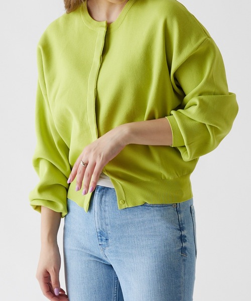 OUVRAGE CLASSE(ウヴラージュクラス)の「比翼カーディガン(カーディガン/ボレロ・レディース・オフホワイト/ライトグレー/ブラック/ネイビー/ピンク/ライム・FREE)」の17枚目の写真