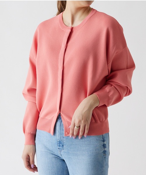 OUVRAGE CLASSE(ウヴラージュクラス)の「比翼カーディガン(カーディガン/ボレロ・レディース・オフホワイト/ライトグレー/ブラック/ネイビー/ピンク/ライム・FREE)」の11枚目の写真