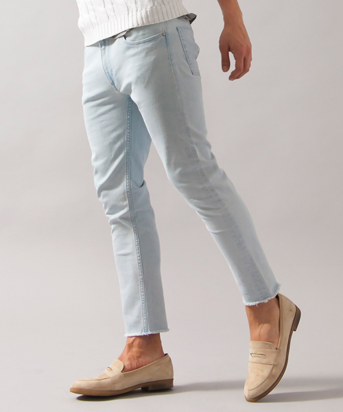 BEAUTY&YOUTH UNITED ARROWS（ビューティーアンドユースユナイテッドアローズ）の「BY ∴ カット/オフ 5ポケット アンクルパンツ◆（その他パンツ・メンズ・オフホワイト/ブラック/ライトブルー・MEDIUM/LARGE/SMALL/X-LARGE）」の3枚目の写真