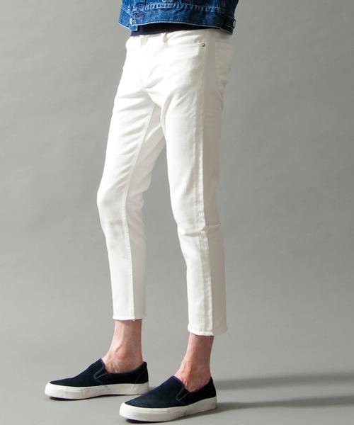 BEAUTY&YOUTH UNITED ARROWS（ビューティーアンドユースユナイテッドアローズ）の「BY ∴ カット/オフ 5ポケット アンクルパンツ◆（その他パンツ・メンズ・オフホワイト/ブラック/ライトブルー・MEDIUM/LARGE/SMALL/X-LARGE）」の4枚目の写真