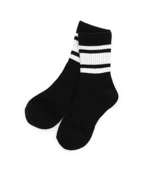 MAKE YOUR DAY（メイクユアデイ）の「MYDラインソックス（ソックス/靴下・キッズ・ブラック/レッド/オフホワイト/ライム・24/15 /18/21）」の6枚目の写真