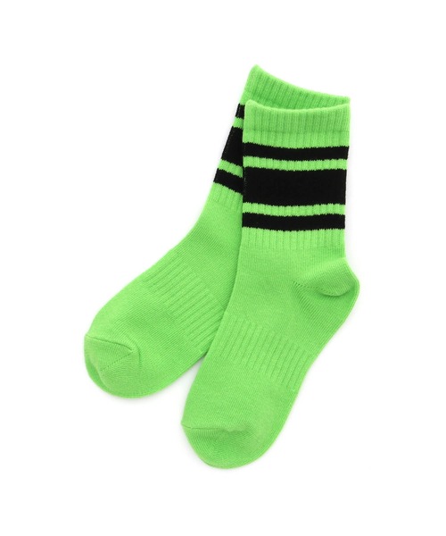 MAKE YOUR DAY（メイクユアデイ）の「MYDラインソックス（ソックス/靴下・キッズ・ブラック/レッド/オフホワイト/ライム・24/15 /18/21）」の7枚目の写真