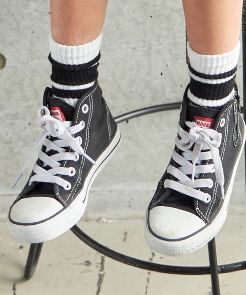 MAKE YOUR DAY（メイクユアデイ）の「MYDラインソックス（ソックス/靴下・キッズ・ブラック/レッド/オフホワイト/ライム・24/15 /18/21）」の10枚目の写真