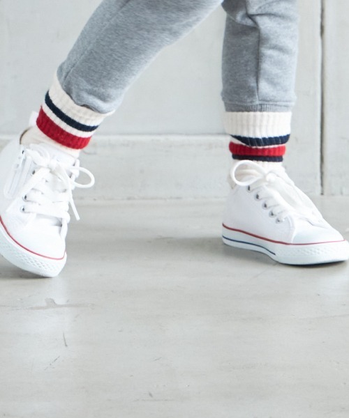 MAKE YOUR DAY（メイクユアデイ）の「MYDラインソックス（ソックス/靴下・キッズ・ブラック/レッド/オフホワイト/ライム・24/15 /18/21）」の13枚目の写真