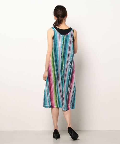 チチカカ（チチカカ）の「サラッペフレアワンピース（ワンピース・レディース・オレンジ/ブルー・FREE）」の16枚目の写真