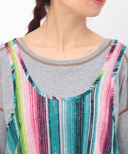 チチカカ（チチカカ）の「サラッペフレアワンピース（ワンピース・レディース・オレンジ/ブルー・FREE）」の10枚目の写真