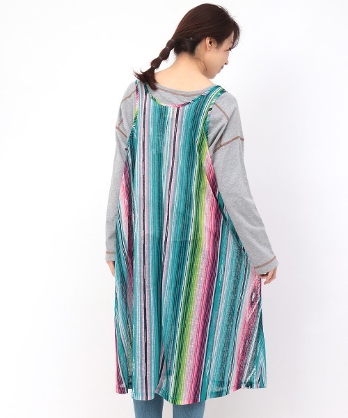 チチカカ（チチカカ）の「サラッペフレアワンピース（ワンピース・レディース・オレンジ/ブルー・FREE）」の9枚目の写真