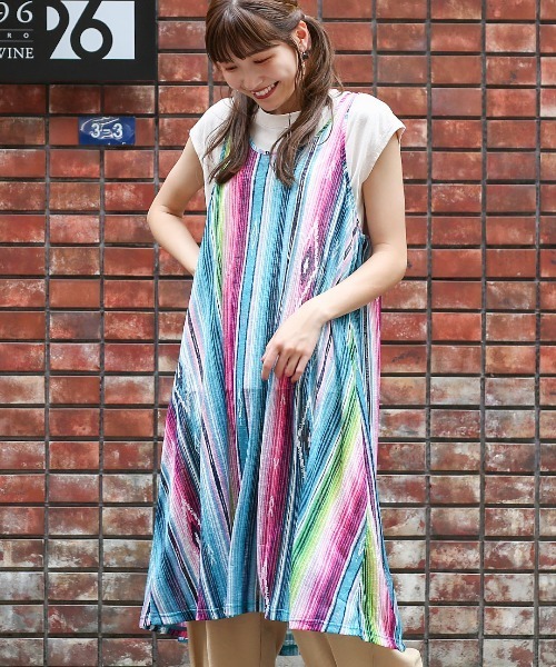 チチカカ（チチカカ）の「サラッペフレアワンピース（ワンピース・レディース・オレンジ/ブルー・FREE）」の18枚目の写真