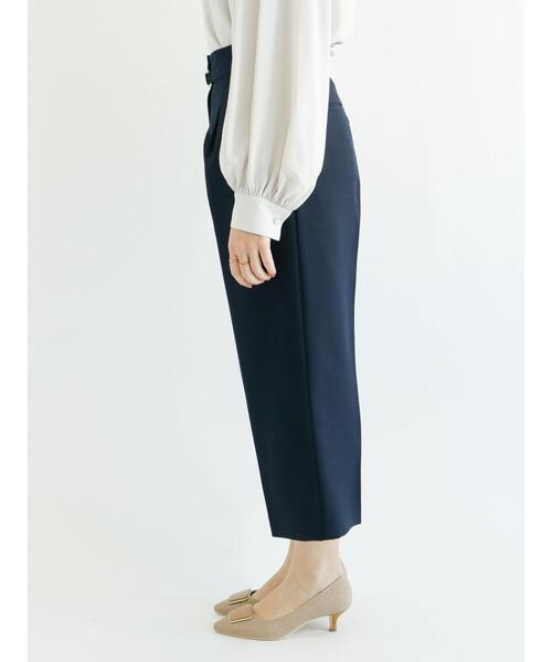 Te chichi（テチチ）の「ベルト付麻調ワイドクロップドパンツ（その他パンツ・レディース・イエロー/ネイビー/ベージュ・SMALL/MEDIUM）」の17枚目の写真