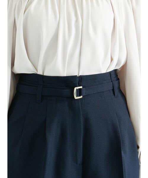 Te chichi（テチチ）の「ベルト付麻調ワイドクロップドパンツ（その他パンツ・レディース・イエロー/ネイビー/ベージュ・SMALL/MEDIUM）」の15枚目の写真