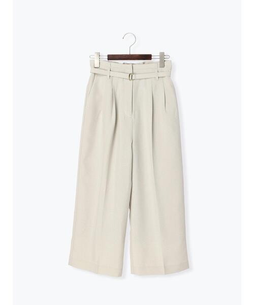 Te chichi（テチチ）の「ベルト付麻調ワイドクロップドパンツ（その他パンツ・レディース・イエロー/ネイビー/ベージュ・SMALL/MEDIUM）」の12枚目の写真