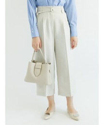 Te chichi | ベルト付麻調ワイドクロップドパンツ(その他パンツ)