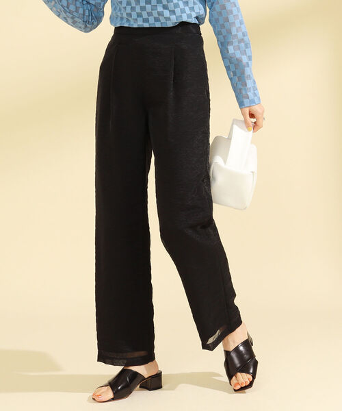 Ray BEAMS（レイビームス）の「Ray BEAMS / オーガンジー 1タック パンツ（その他パンツ・レディース・ベージュ/ブラック・0/1）」の11枚目の写真