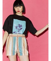 マルチストライプパターンキュロット【セットアップ対応】