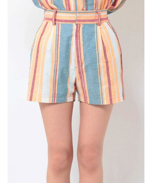 jouetie（ジュエティ）の「マルチストライプパターンキュロット【セットアップ対応】（その他パンツ・レディース・ブルー/ブラック/イエロー・MEDIUM）」の14枚目の写真