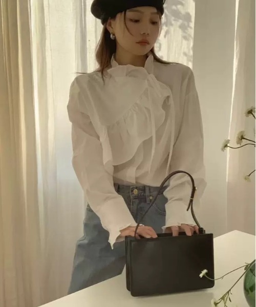 Wefst（ウェスト）の「【Wefst】レイヤードフリルブラウス（シャツ/ブラウス・レディース・ホワイト/イエロー・FREE）」の14枚目の写真