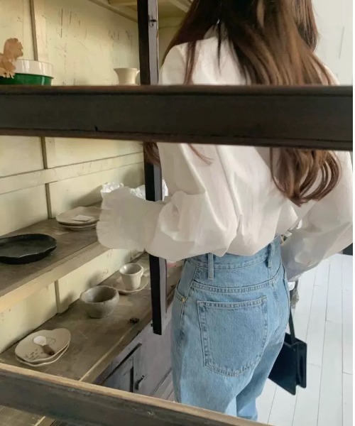 Wefst（ウェスト）の「【Wefst】レイヤードフリルブラウス（シャツ/ブラウス・レディース・ホワイト/イエロー・FREE）」の11枚目の写真