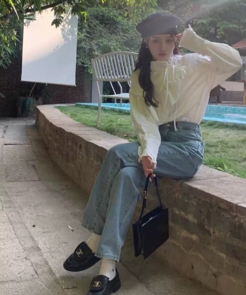 Wefst（ウェスト）の「【Wefst】レイヤードフリルブラウス（シャツ/ブラウス・レディース・ホワイト/イエロー・FREE）」の8枚目の写真