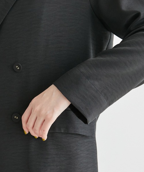 ROPE' PICNIC（ロペピクニック）の「セットアップ対応/ライトソフトツイルジャケット（テーラードジャケット・レディース・ブラック/ベージュ/グリーン系その他2・38）」の8枚目の写真